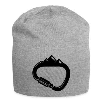 Mousquetons et montagnes – Escalade facile - Bonnet en jersey - gris chiné - Devant