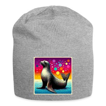 Siegel - Jersey-Beanie - Grau meliert - Vorne