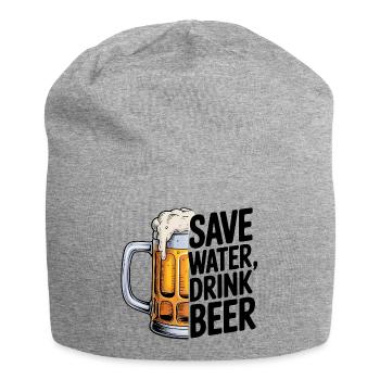 Mes projets pour aujourd’hui - Logo de la bière cool - Bonnet en jersey - gris chiné - Devant