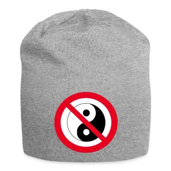 Interdit Yin Yang: symbole antiéquilibre - Bonnet en jersey - gris chiné - Devant