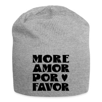 More Amor por favor - Jersey Beanie - heather grey - Front