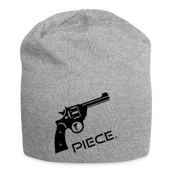 Revolver Waffe Wumme Piece - Peace - Jersey-Beanie - Grau meliert - Vorne