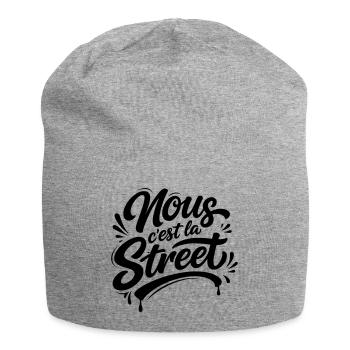 Nous C'est La Street - Slogan Fier Banlieue - Bonnet en jersey - gris chiné - Devant