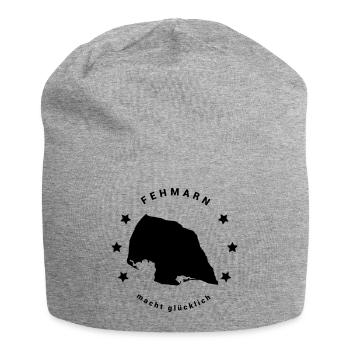 Fehmarn - Insel Ostsee Maritim Nordsee Meer - Jersey-Beanie - Grau meliert - Vorne