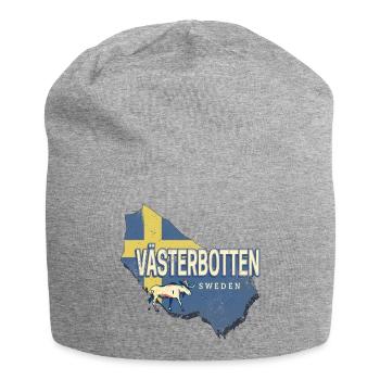 Västerbotten in Schweden Provinz mit Landkarte - Jersey-Beanie - Grau meliert - Vorne