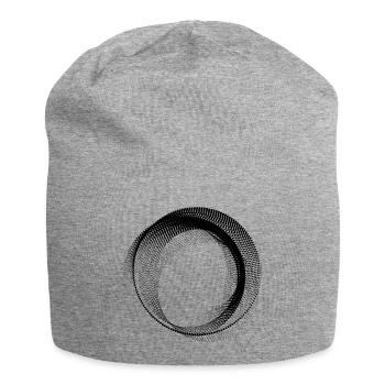 abstract circular shape - Jersey Beanie - heather grey - Front