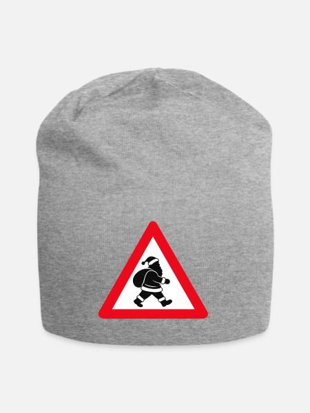Weihnachtsmann crossing - Jersey-Beanie - Grau meliert
