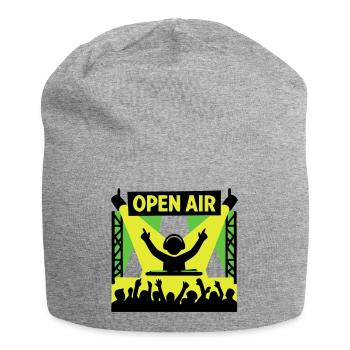 Open Air Festival DJ Stage Techno Party - Jersey Beanie - heather grey - Front