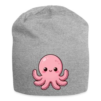 Cadeau Calamar Pieuvre Kawaii pour les vacances d’été - Bonnet en jersey - gris chiné - Devant