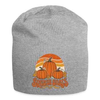 Squash Goals Autumn Pumpkin Trio - Jersey Beanie - heather grey - Front