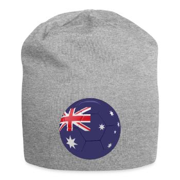 LE DRAPEAU AUSTRALIEN SUR UN BALLON DE FOOTBALL - Bonnet en jersey - gris chiné - Devant