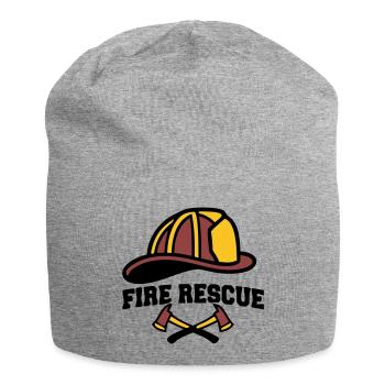 Feuerwehrhelm Wappen Logo - Jersey-Beanie - Grau meliert - Vorne