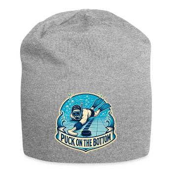 PUCK ON THE BOTTOM - Jersey Beanie - heather grey - Front