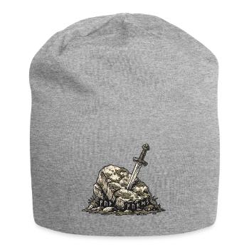 Germanic Sword Stone - Jersey Beanie - heather grey - Front