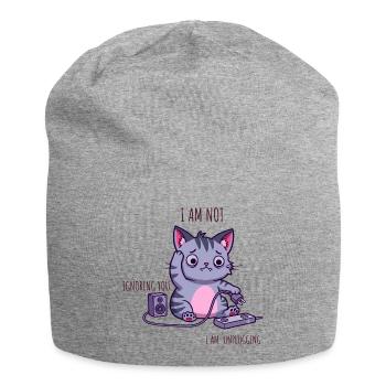 I’m Not Ignoring You, I’m Unplugging - Jersey Beanie - heather grey - Front