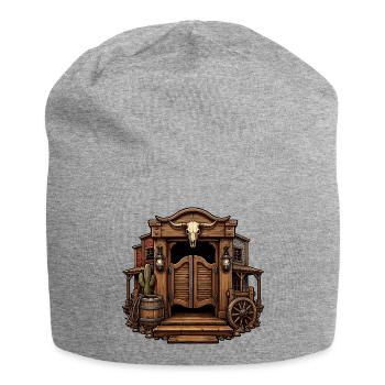 Western Skull Saloon - Jersey Beanie - heather grey - Front