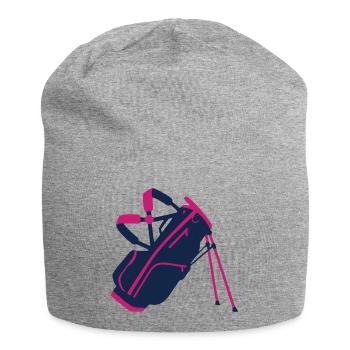 Golf Bag Equipment Icon - Jersey Beanie - heather grey - Front