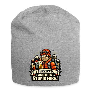 Ich überlebte: Noch ein dummer Aufstieg - Jersey-Beanie - Grau meliert - Vorne