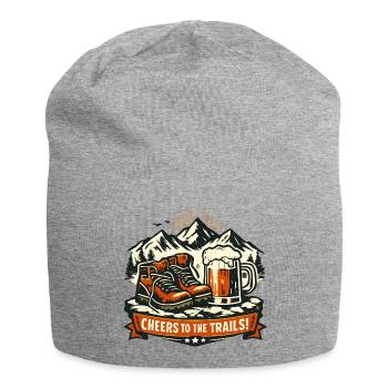 Prost auf die Trails – Bergwandern & Bier - Jersey-Beanie - Grau meliert - Vorne