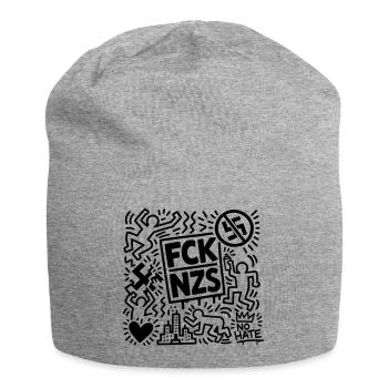 FCK NZS - Jersey-Beanie - Grau meliert - Vorne