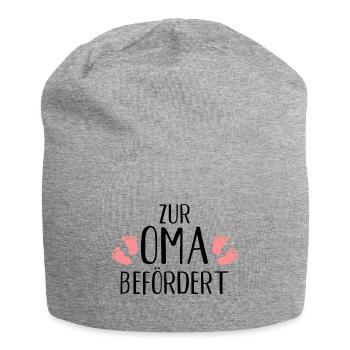 Oma - Jersey-Beanie - Grau meliert - Vorne