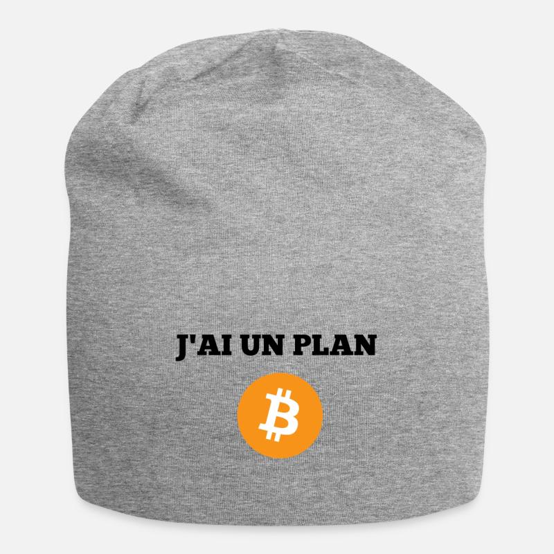 PLAN B Bitcoin & cryptommonaie - Bonnet en jersey - gris chiné
