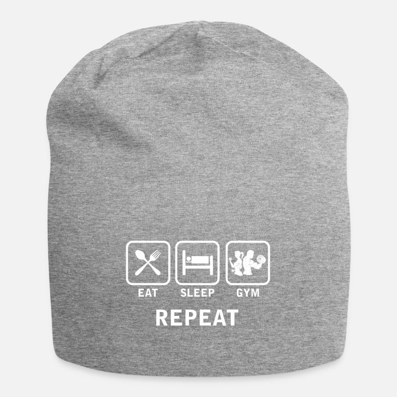 Manger dormir gym répéter - Bonnet en jersey - gris chiné
