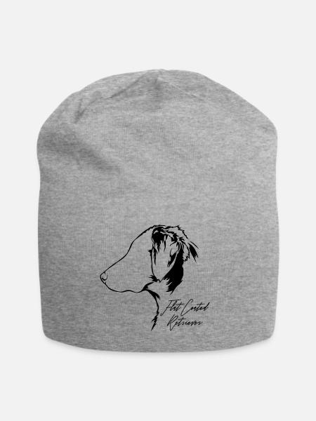 FLAT COATED RETRIEVER Profil Hunde Hund Wilsigns - Jersey-Beanie - Grau meliert