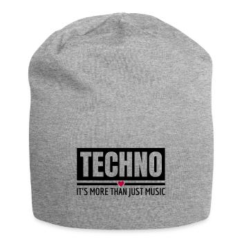 Techno It's More Than Just Music Techno Outfit - Jersey Beanie - heather grey - Front