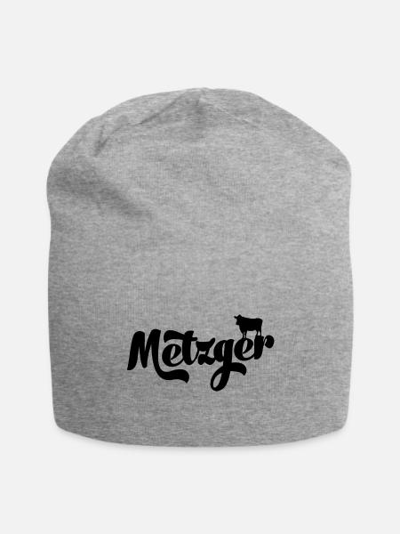 Metzger aus Leidenschaft Metzgerin Metzgerei - Jersey-Beanie - Grau meliert