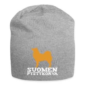 Finnish Spitz - Jersey-Beanie - Grau meliert - Vorne