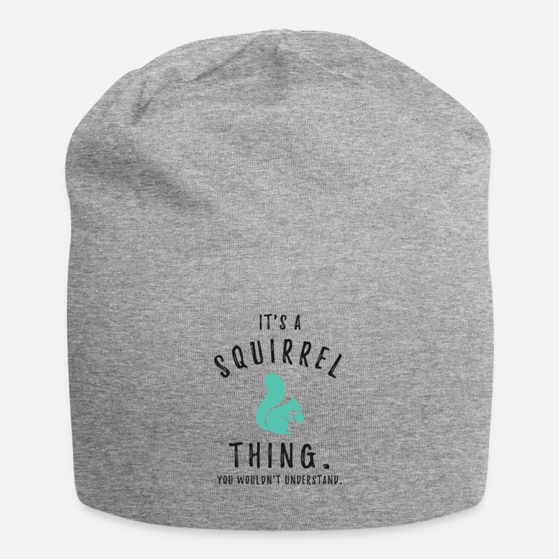 It's a squirrel thing süßes Eichhörnchen Tierliebe - Jersey-Beanie - Grau meliert