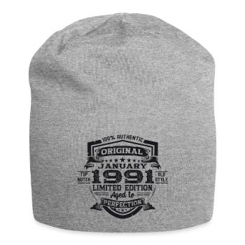 Né 1991 Janvier 32ème anniversaire Homme cadeau - Bonnet en jersey - gris chiné - Devant