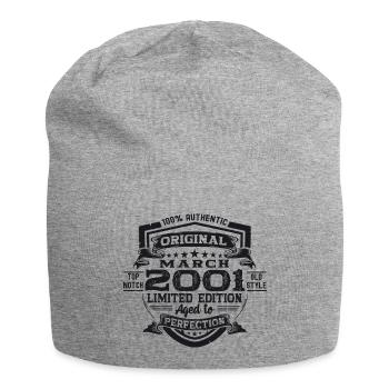 22nd Birthday Man Original March Vintage 2001 - Jersey Beanie - heather grey - Front
