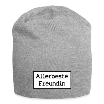 Allerbeste Freundin - Jersey-Beanie - Grau meliert - Vorne