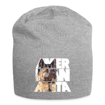 Amerikanischer Akita I - Jersey-Beanie - Grau meliert - Vorne