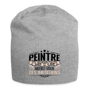 Peintre cadeau Peintre le vrai Peintre - Bonnet en jersey - gris chiné - Devant