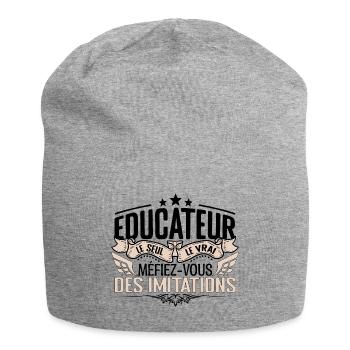 Educateur cadeau Educateur le vrai Educateur - Bonnet en jersey - gris chiné - Devant