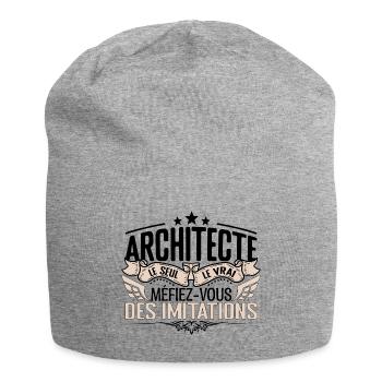 Architecte cadeau Architecte le vrai Architecte - Bonnet en jersey - gris chiné - Devant