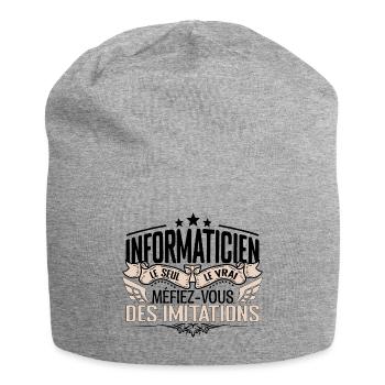 Informaticien cadeau Informaticien le vrai Informa - Bonnet en jersey - gris chiné - Devant