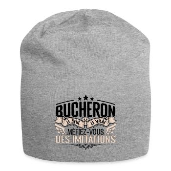 Bucheron cadeau Bucheron le vrai Bucheron - Bonnet en jersey - gris chiné - Devant