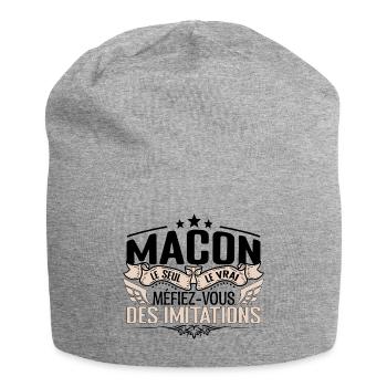 Maçon cadeau Maçon le vrai Maçon - Bonnet en jersey - gris chiné - Devant