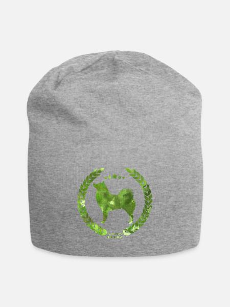 Finnisches Spitzohr-Armee-Grün - Jersey-Beanie - Grau meliert
