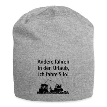 Andere fahren in den Urlaub ich Silo Häcksler - Jersey-Beanie - Grau meliert - Vorne