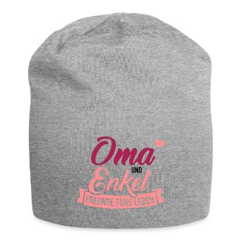 Oma - Jersey-Beanie - Grau meliert - Vorne