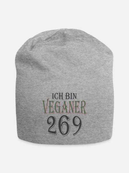 Veganer 269 - Jersey-Beanie - Grau meliert