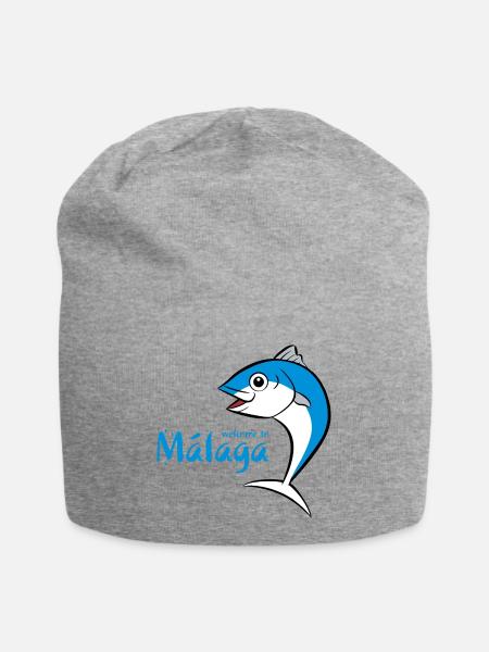 Welcome to Malaga 3 - Jersey-Beanie - Grau meliert