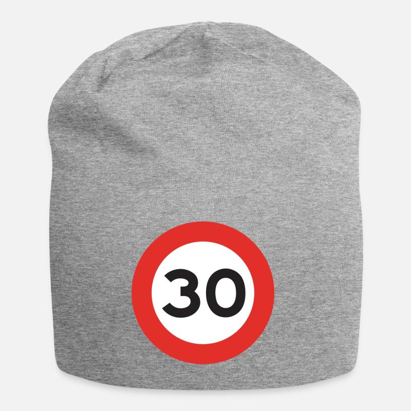30mph - Jersey-Beanie - Grau meliert