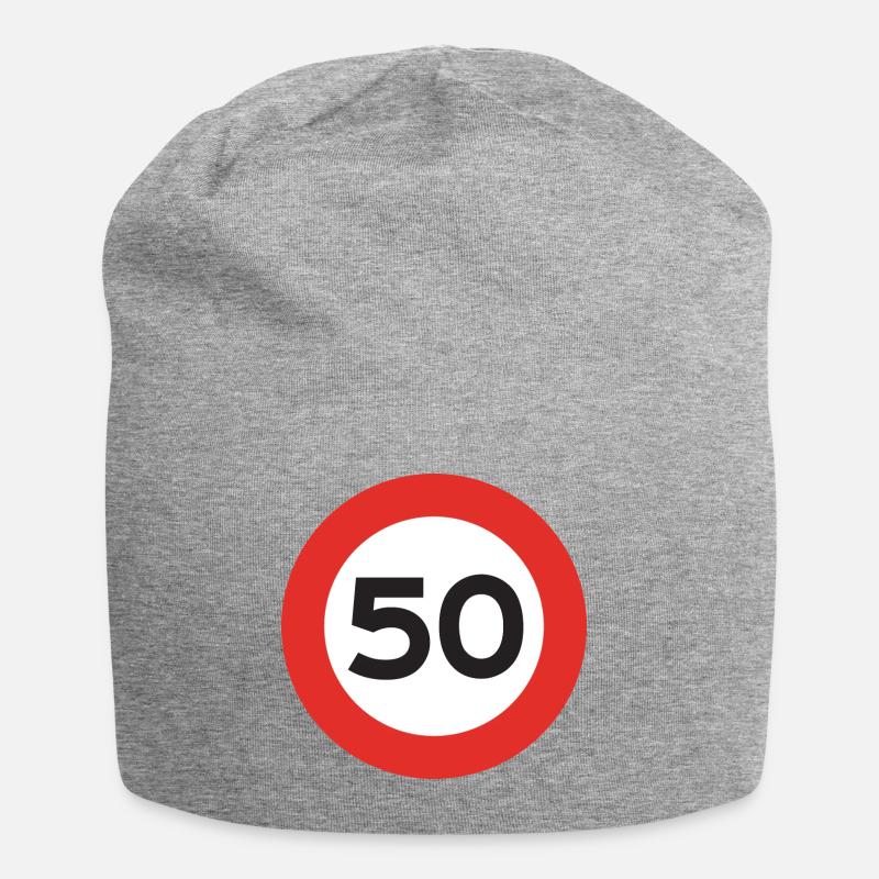 50mph - Jersey-Beanie - Grau meliert