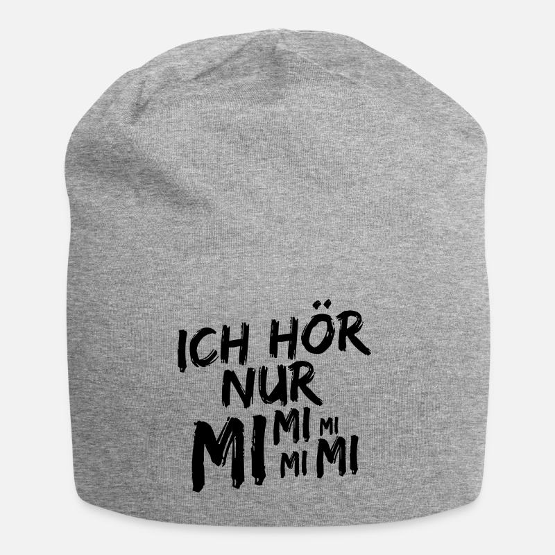 mimimimi - Jersey-Beanie - Grau meliert